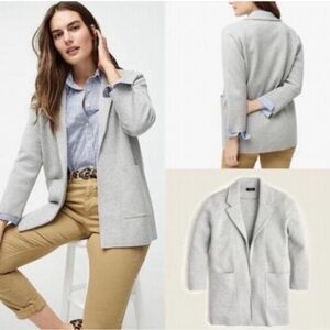 J. Crew Light Gray Open-Front Cardigan Shirt XS